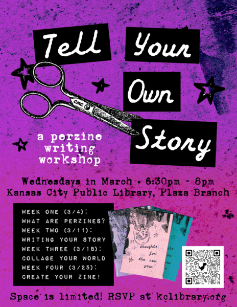 A flyer advertising Dayna's perzine workshop