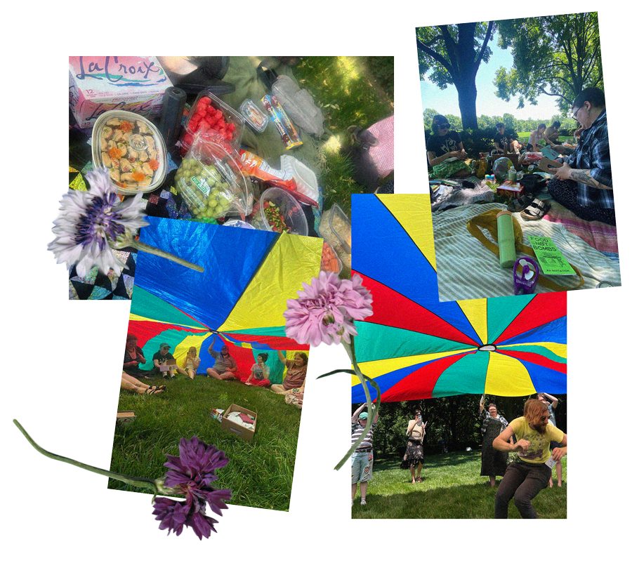 snapshots from the zinesommar picnic and scanned flowers